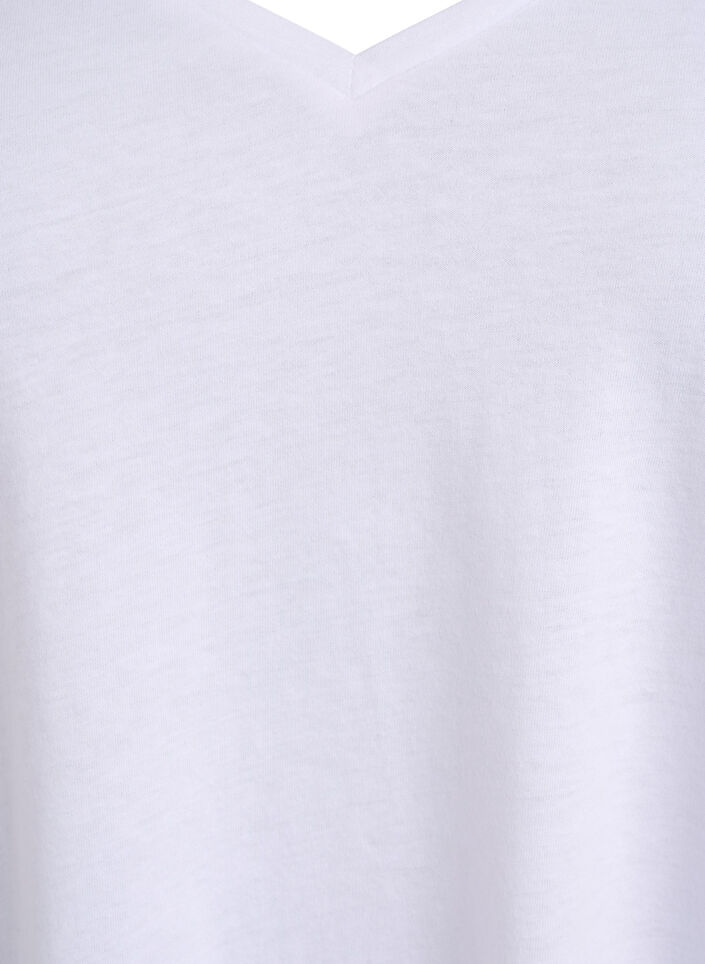 2-pack v-kaula-aukkoisia t-paitoja, Musta, Packshot image number 3