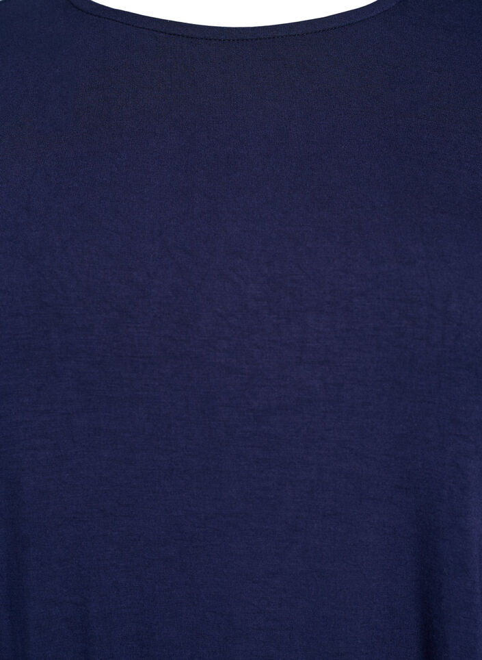 Yksiv&auml;rinen pusero pitkill&auml; hihoilla, Sininen, Packshot image number 2