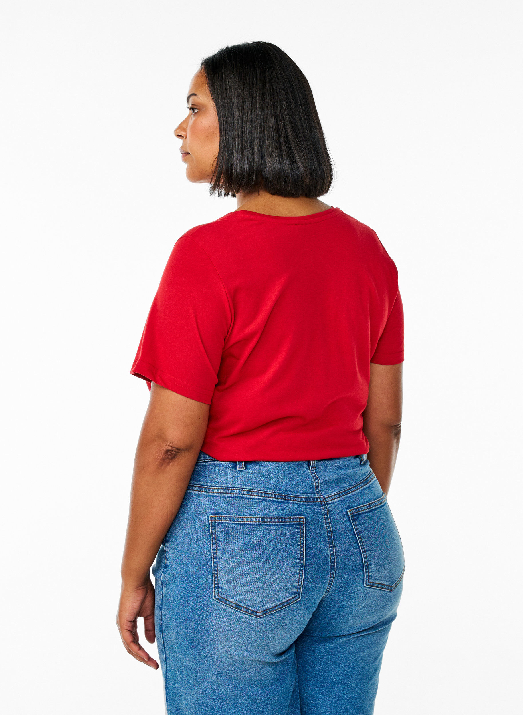 Zizzi FLASH - T-paita printill&auml;, Punainen, Model image number 2