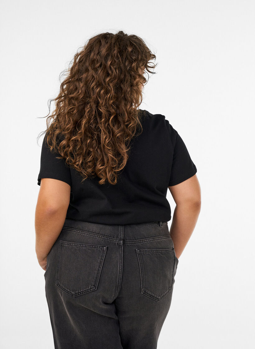 Joulupaita luomupuuvillasta, Musta, Model image number 2