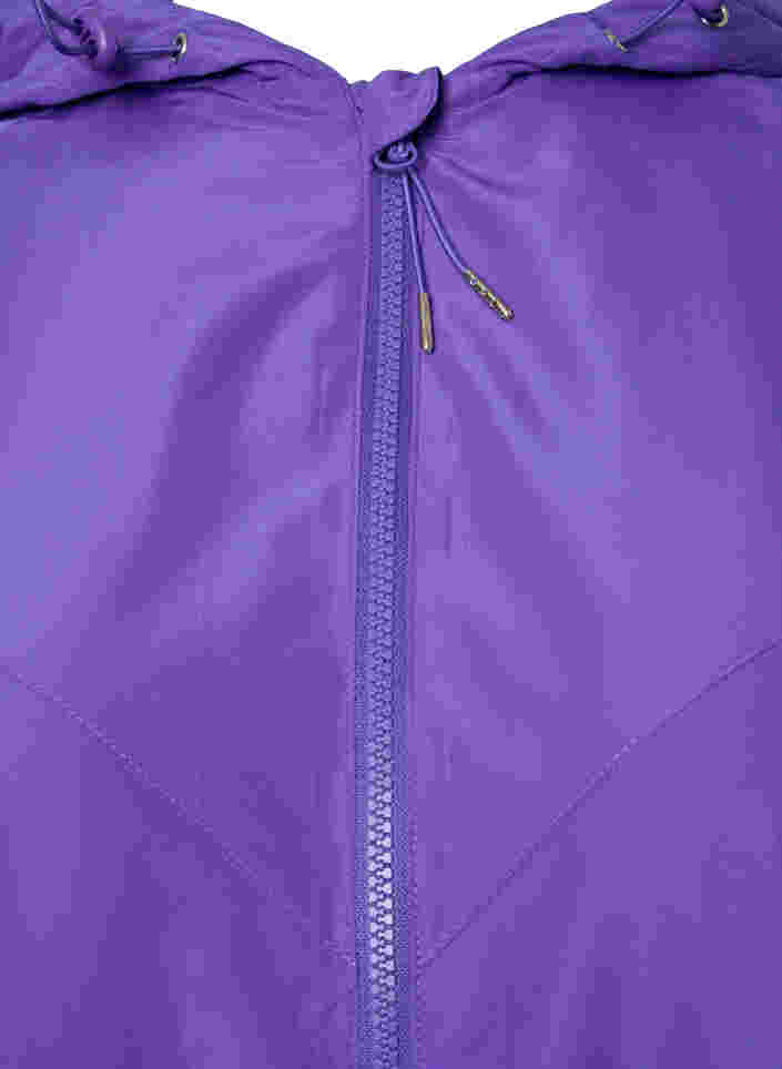 Lyhyt takki hupulla ja säädettävällä helmalla, Purple Opulence, Packshot image number 2