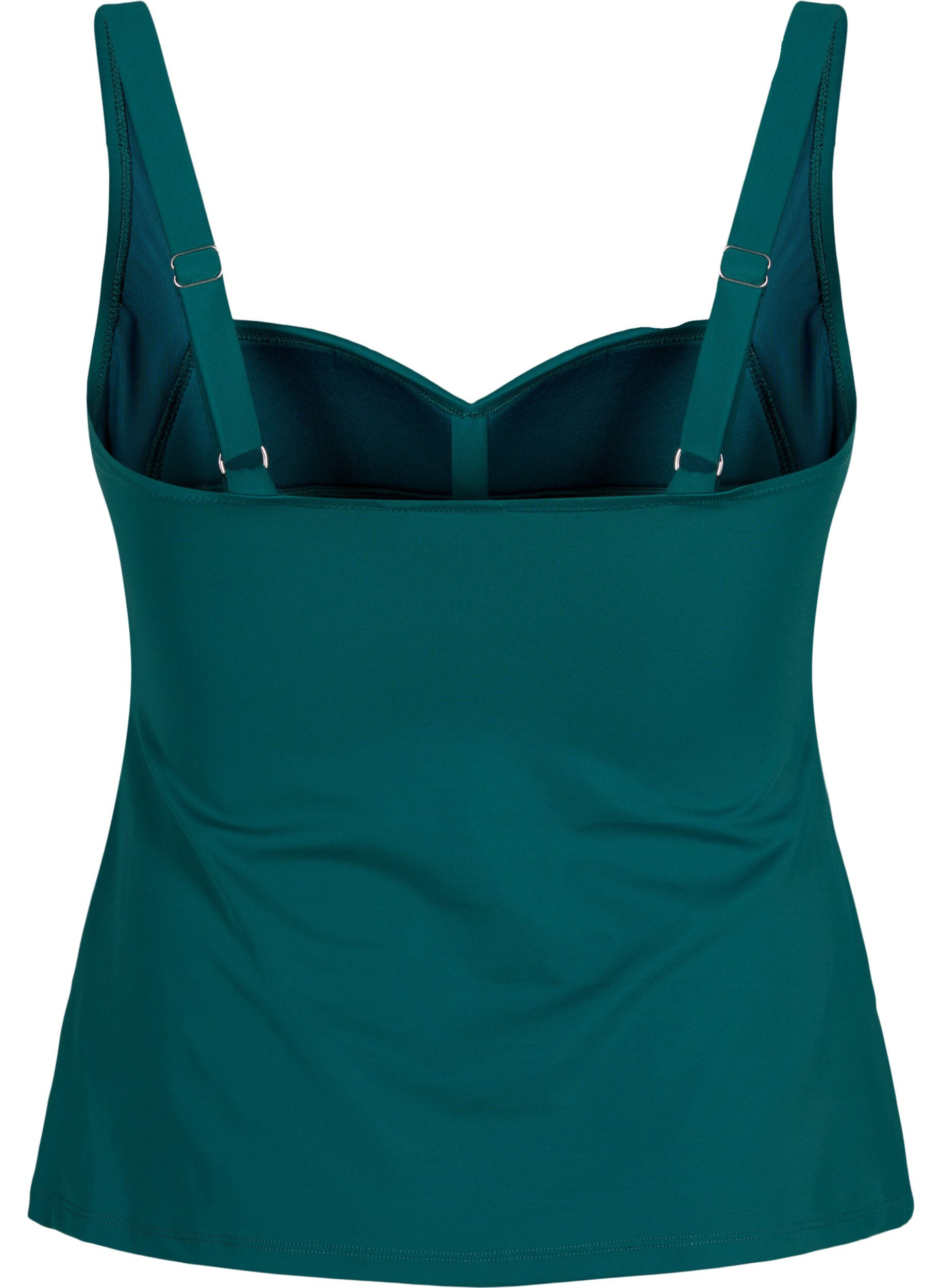 Zizzi Laskostettu tankini, Vihre&auml;, Packshot image number 1