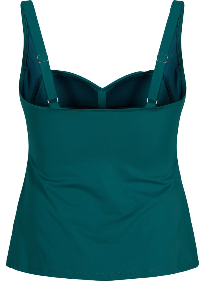 Laskostettu tankini, Vihreä, Packshot image number 1