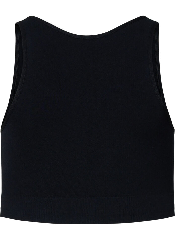 Pehmeät rintaliivit mesh-kankaalla, Black, Packshot image number 1