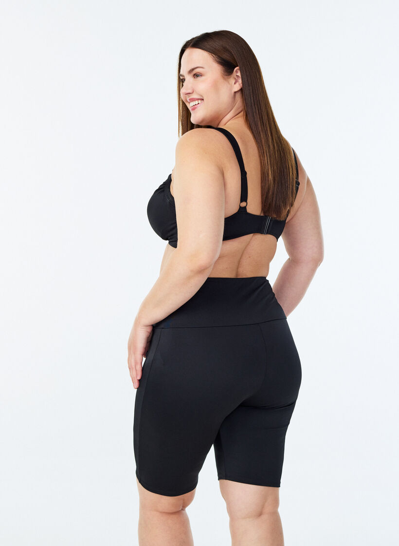 Pitkälahkeiset uintishortsit, Musta, Model image number 2