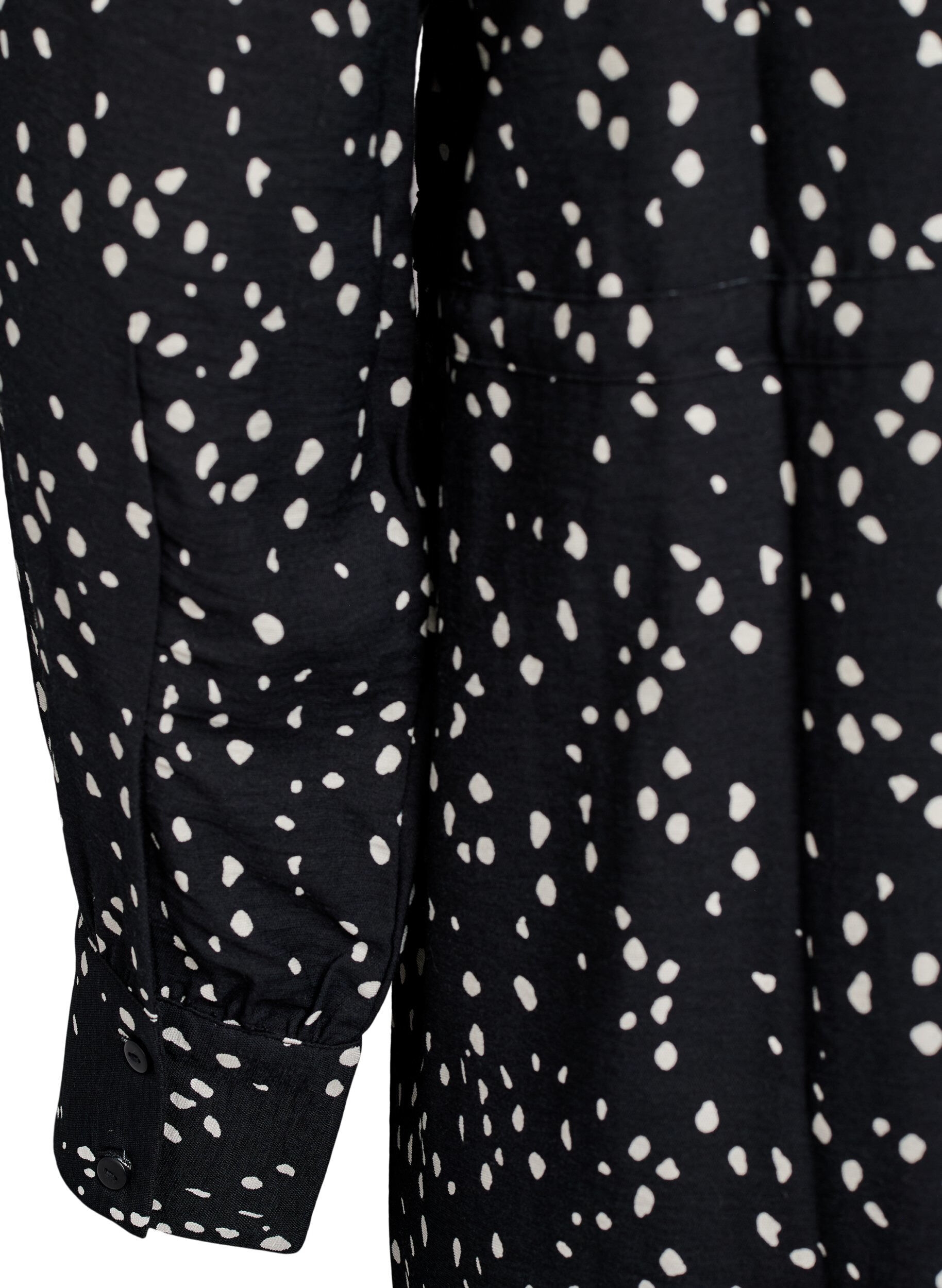 Zizzi Paitamekko, jossa on solmittava vy&ouml; ja printti, Musta, Packshot image number 3