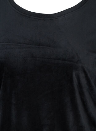 Velourpusero pitkillä puhvihihoilla, Black, Packshot image number 2