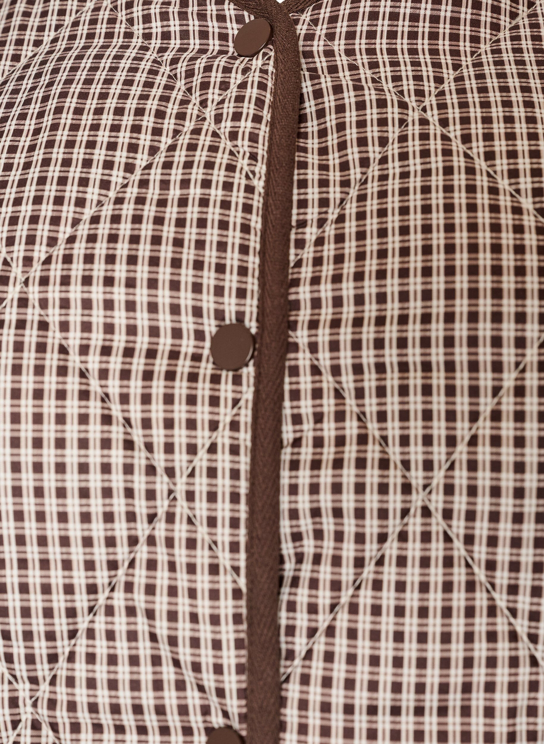 ZizziTikkitakki pienill&auml; ruuduilla ja kontrastireuna, Ruskea, Packshot image number 2