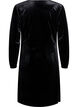 Lyhyt velourmekko kietaisuefektillä, Musta, Packshot image number 1