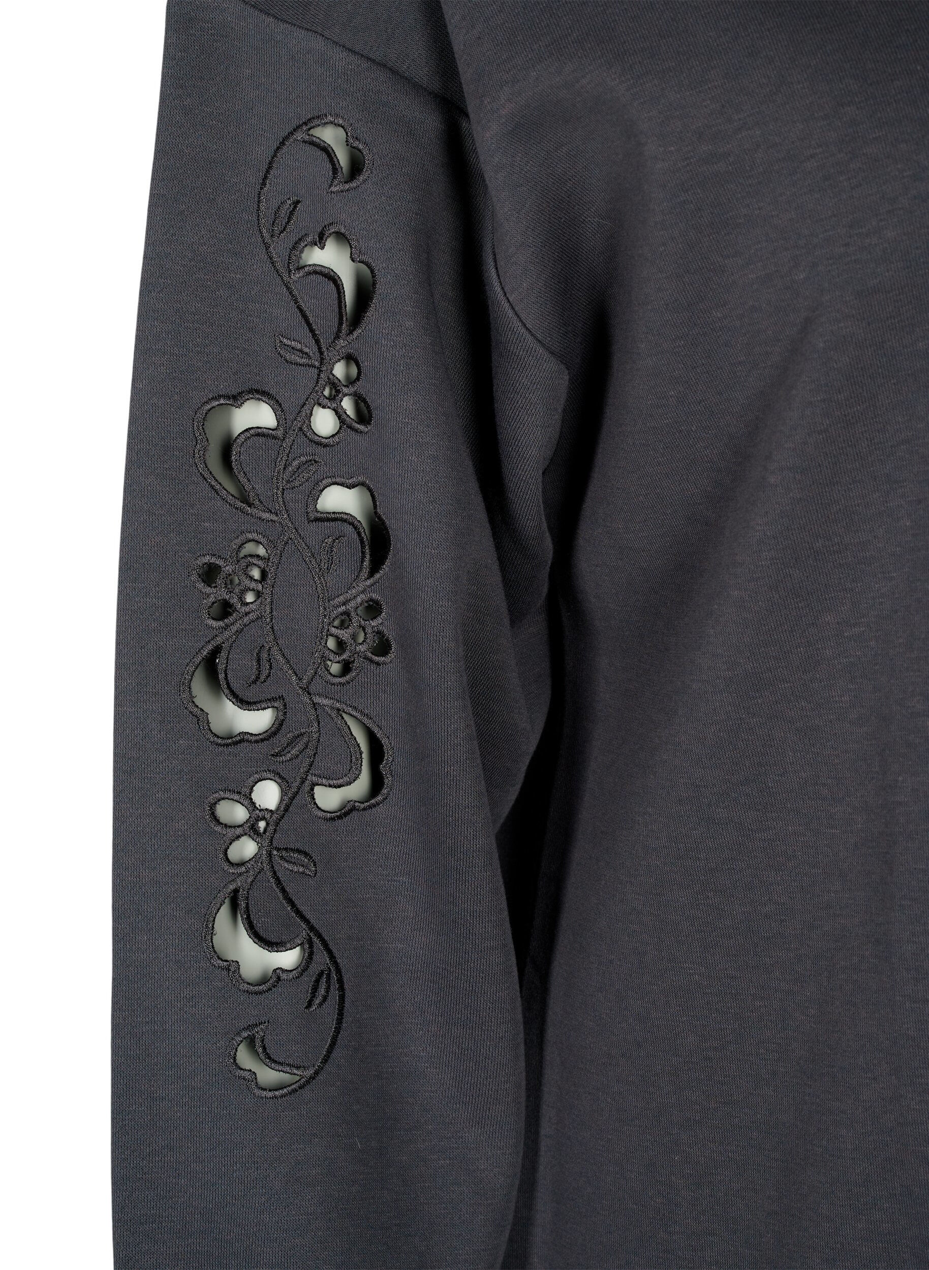 ZizziKirjailtu collegemekko, Dark Grey, Packshot image number 3