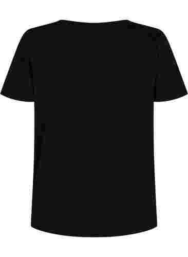 T-paita printillä treeniin , Black w. Pink A, Packshot image number 1