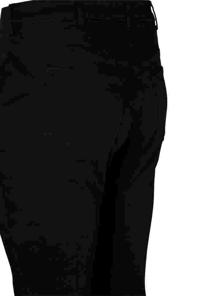 Super slim Amy-farkut joustavalla vyötäröllä, Black, Packshot image number 3