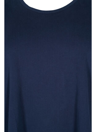 Puuvillainen perus t-paita 3/4-hihoilla, Navy Blazer, Packshot image number 2