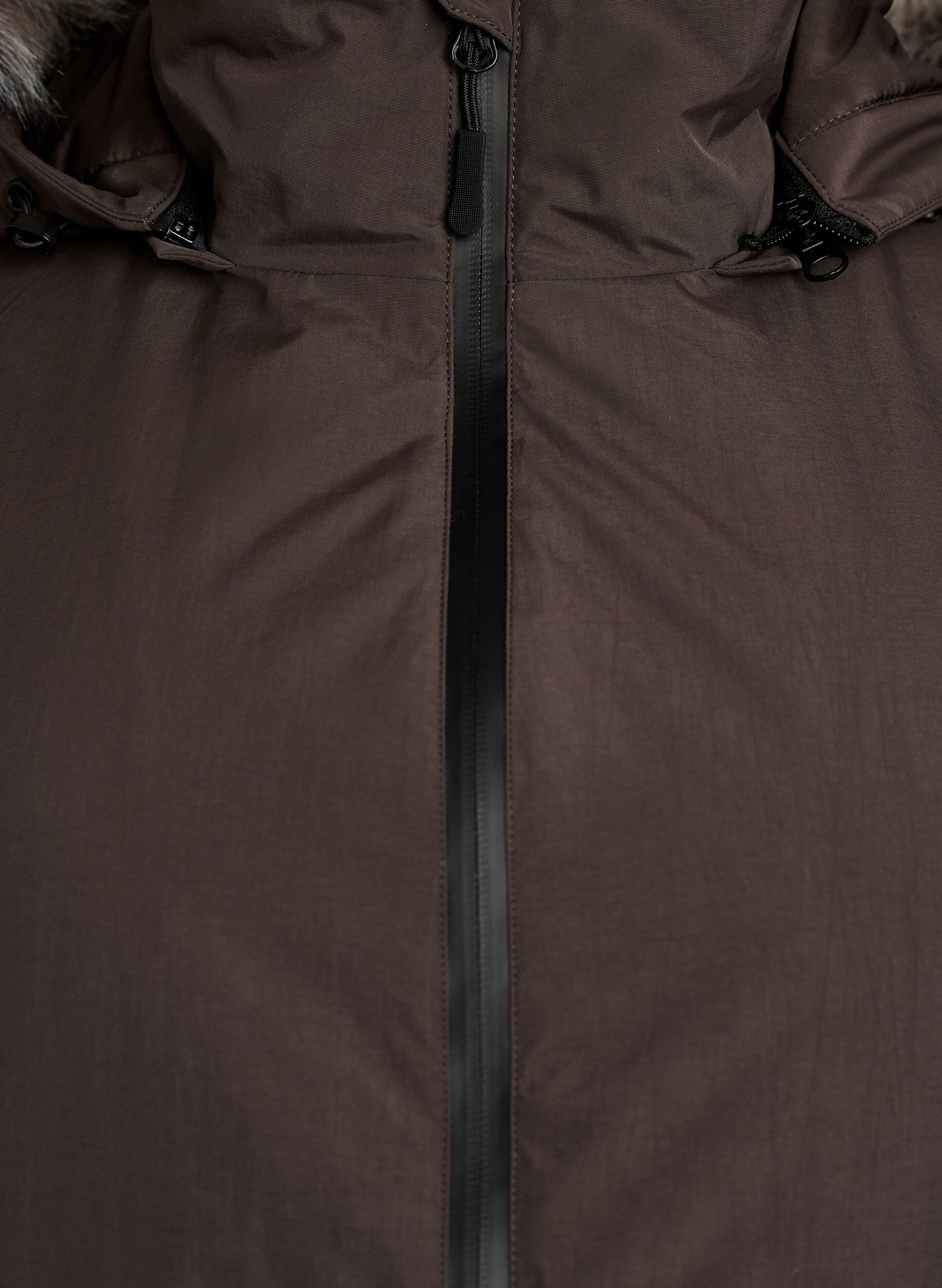 ZizziVedenpit&auml;v&auml; hupullinen parka, Ruskea, Packshot image number 2