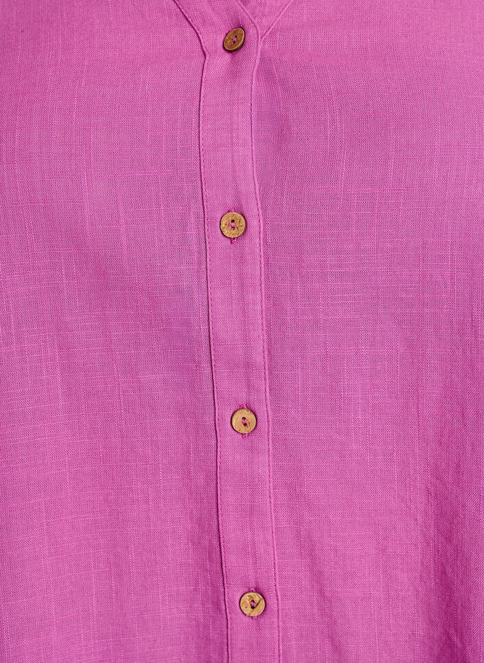 Puuvillainen paitapusero V-p&auml;&auml;ntiell&auml;, Vaaleanpunainen, Packshot image number 2