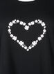FLASH – kuviollinen t-paita, Black Flower Heart , Packshot image number 2