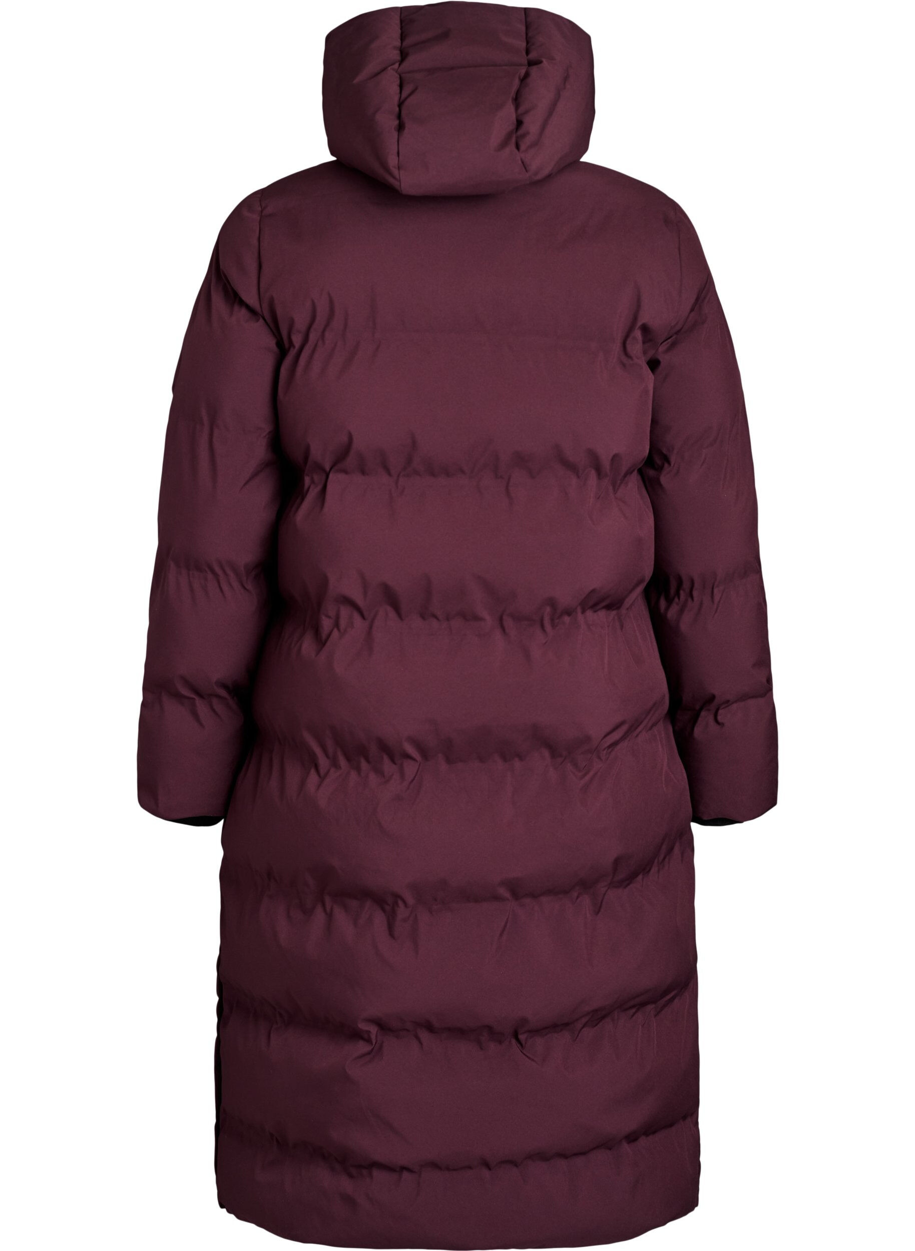 ZizziPitk&auml; toppatakki hupulla, Tumma Bordeaux, Packshot image number 1