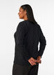 Jerseypusero aaltoilevalla tekstuurilla, Musta, Model image number 2