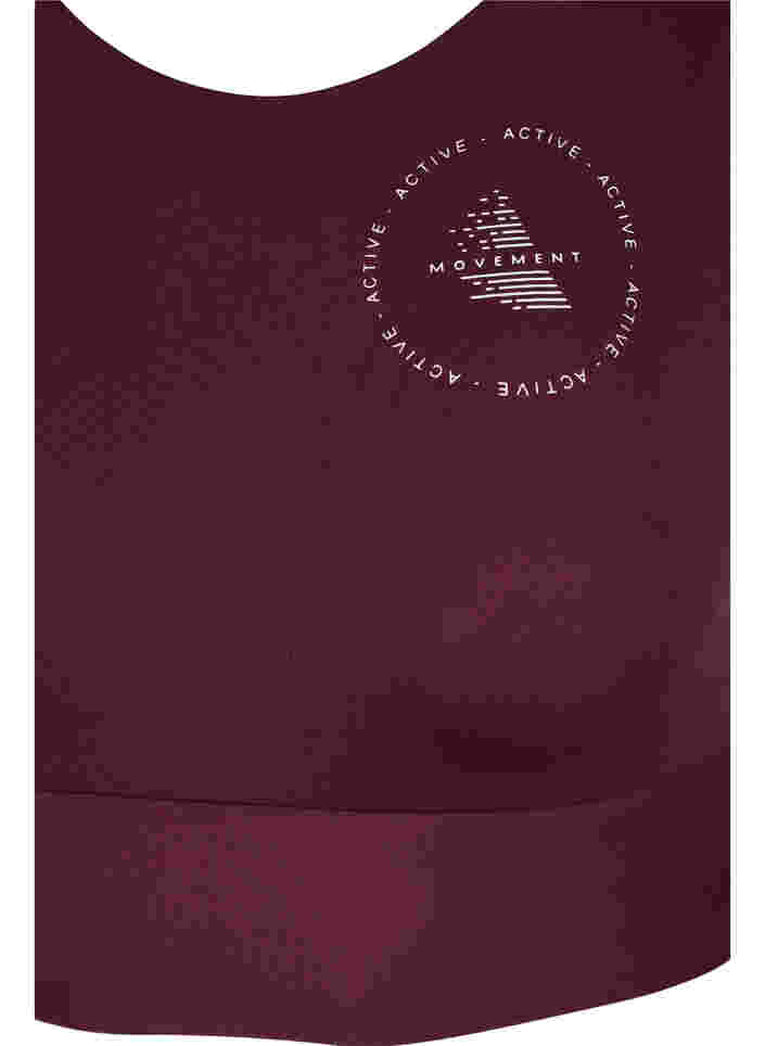 Yksiväriset urheilurintaliivit v-mallisella selällä, Fig, Packshot image number 2