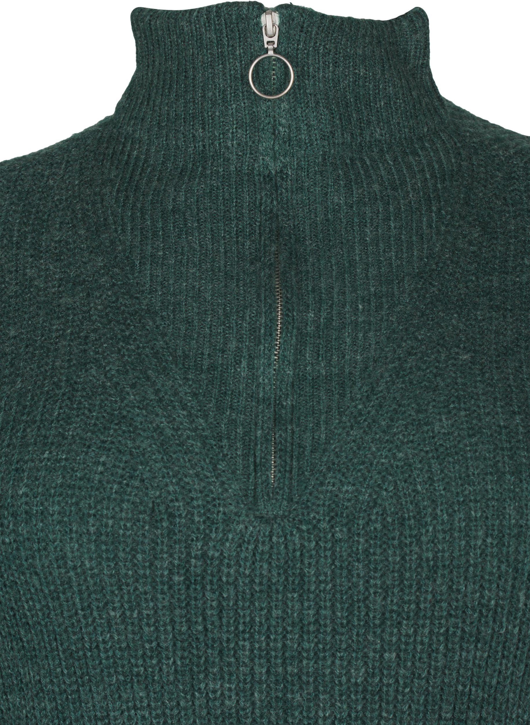 Zizzi Flash - Neulemekko korkealla kaula-aukolla, Sea Moss Mel., Packshot image number 2