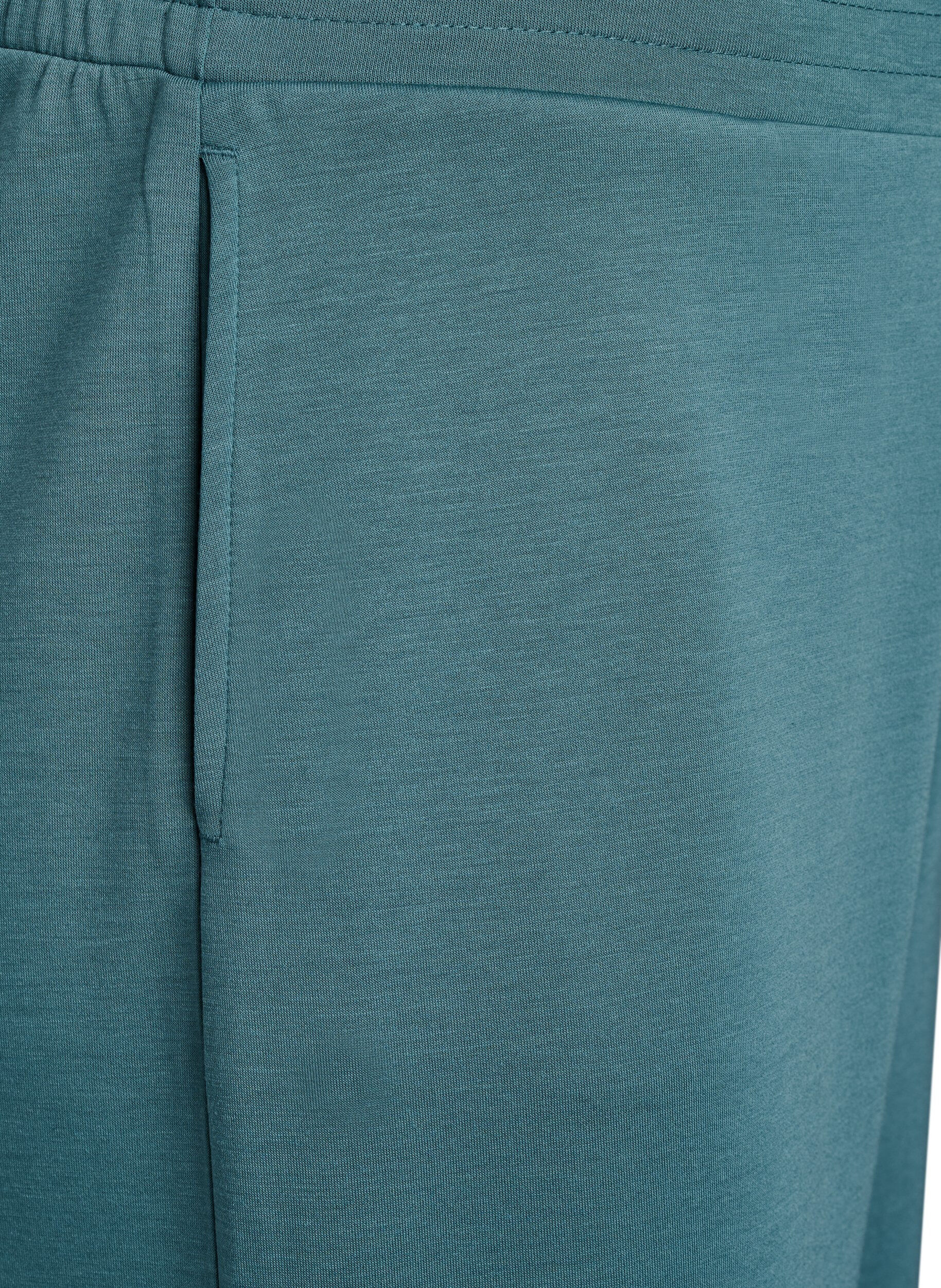 Zizzi 7/8 modaalisekoitehousut taskuilla, Vihre&auml;, Packshot image number 2