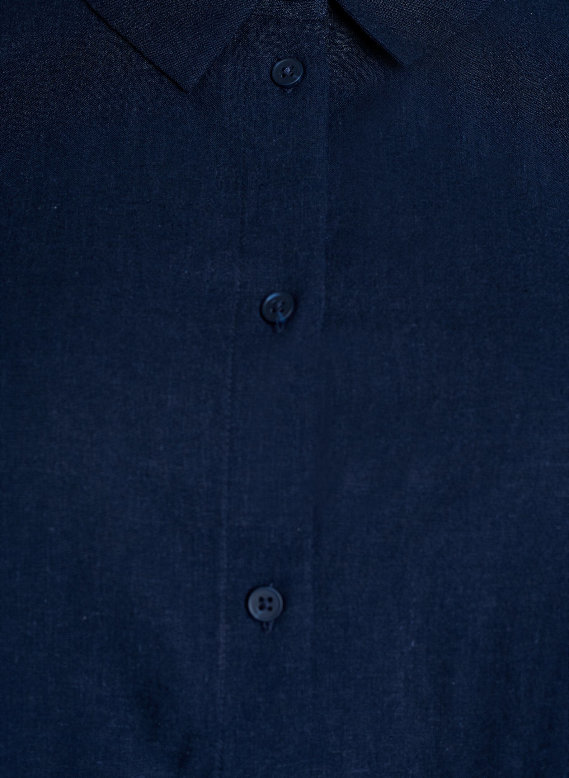 Zizzi Lyhythihainen paita pellavasta ja viskoosista, Sininen, Packshot image number 2