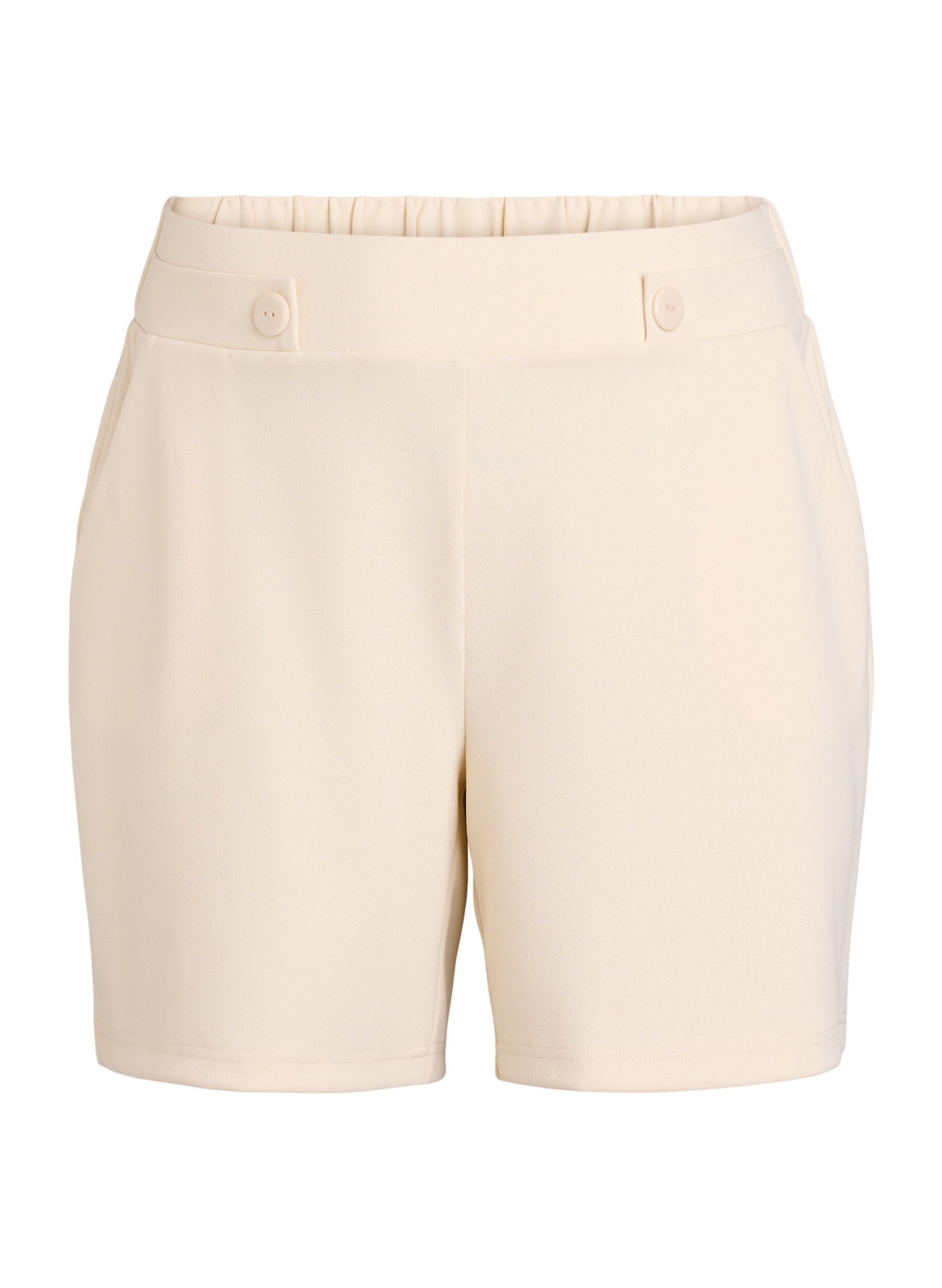 Zizzi V&auml;lj&auml;t shortsit taskuilla , Beige, Packshot image number 0