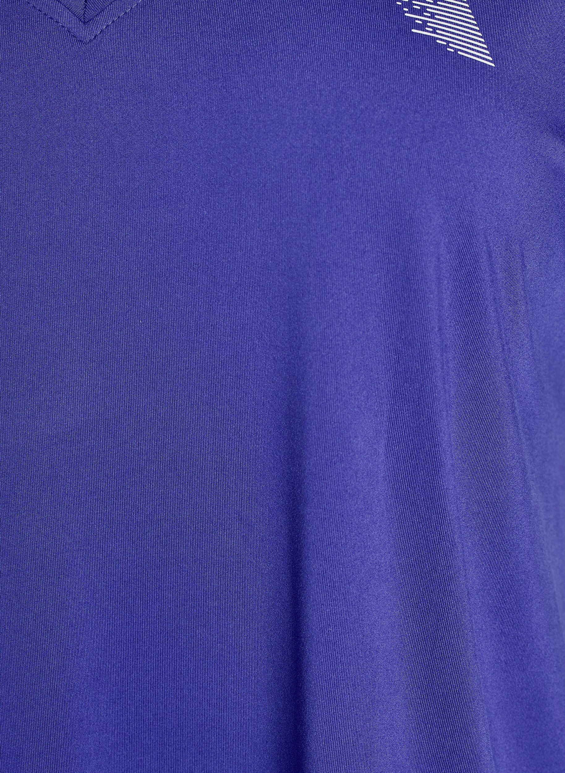 Zizzi V&auml;lj&auml; treenipaita, jossa on V-p&auml;&auml;ntie, Violetti, Packshot image number 2