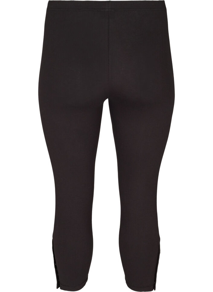 3/4-leggingsit napeilla, Musta, Packshot image number 1