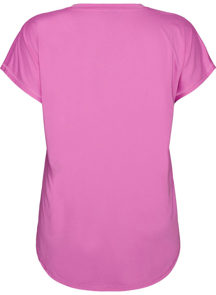 Lyhythihainen t-paita treeniin v-aukolla, Violetti, Packshot image number 1