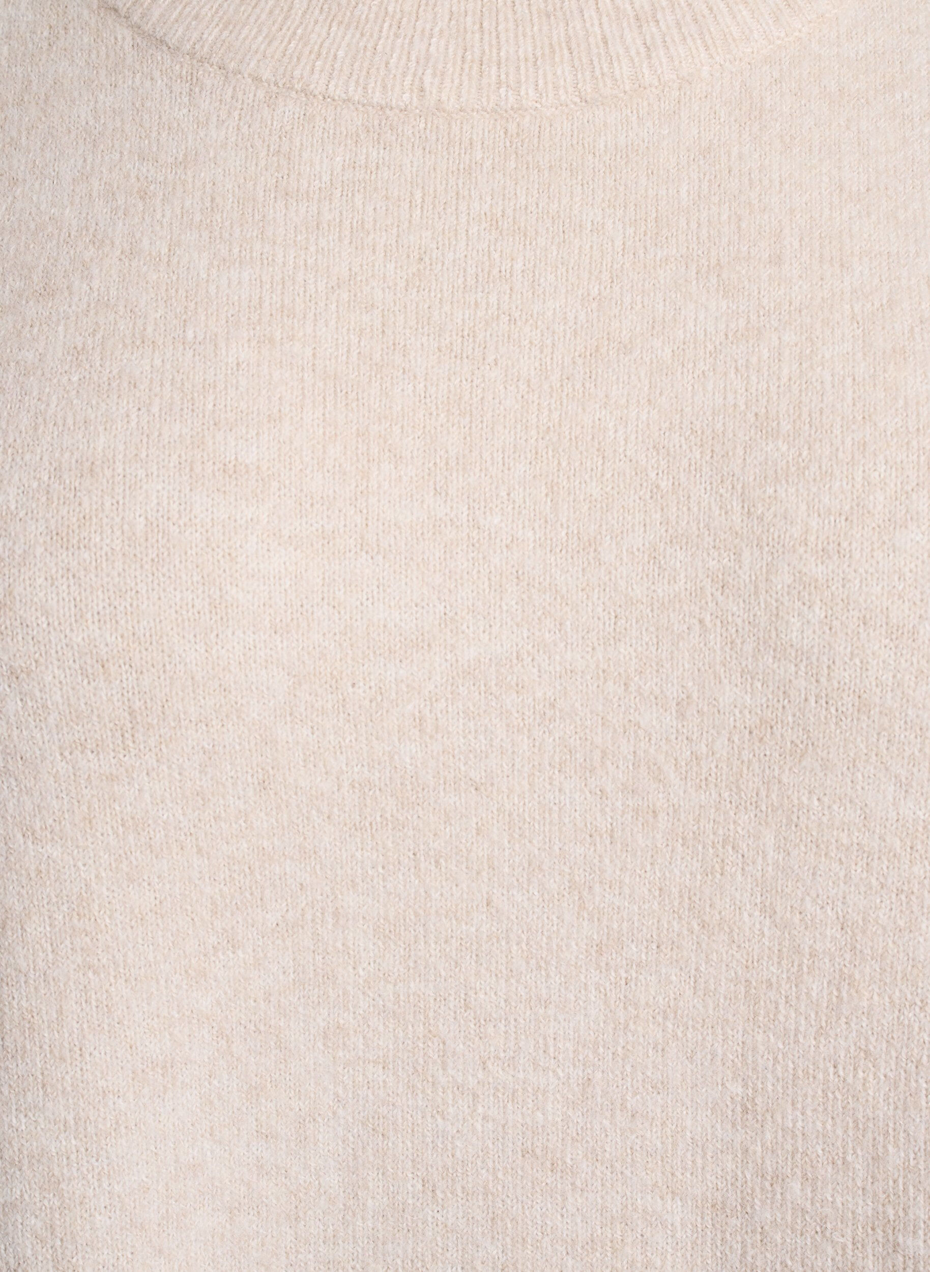 Zizzi Neulemekko 3/4-hihoilla ja py&ouml;re&auml;ll&auml; p&auml;&auml;ntiell&auml;, P. Stone White Mel., Packshot image number 2