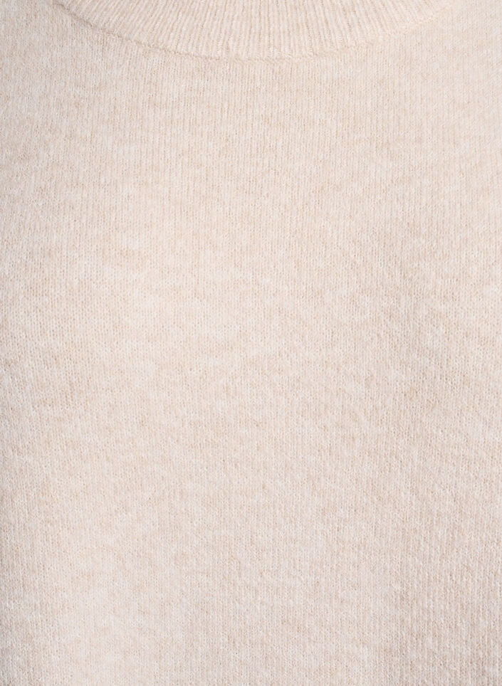 Neulemekko 3/4-hihoilla ja pyöreällä pääntiellä, P. Stone White Mel., Packshot image number 2