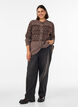 Jacquard-kuviollinen neuletakki, Ruskea, Model image number 1