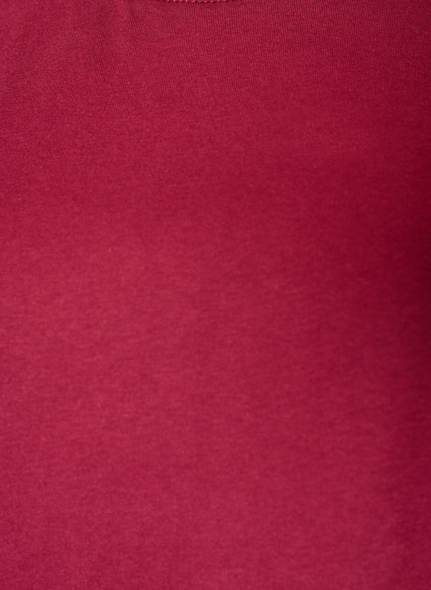 ZizziT-paita ep&auml;symmetrisell&auml; pitsihelmalla, Punainen, Packshot image number 2