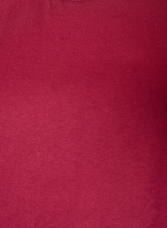 T-paita ep&auml;symmetrisell&auml; pitsihelmalla, Punainen, Packshot image number 2