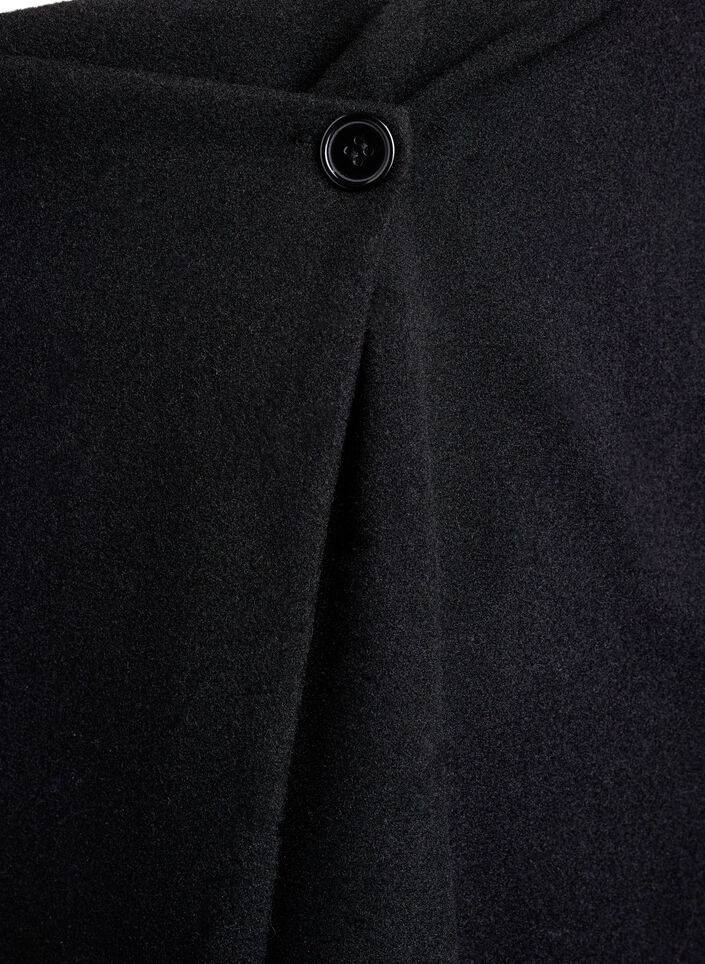 Kietaisuminihame nappiyksityiskohdilla, Musta, Packshot image number 3