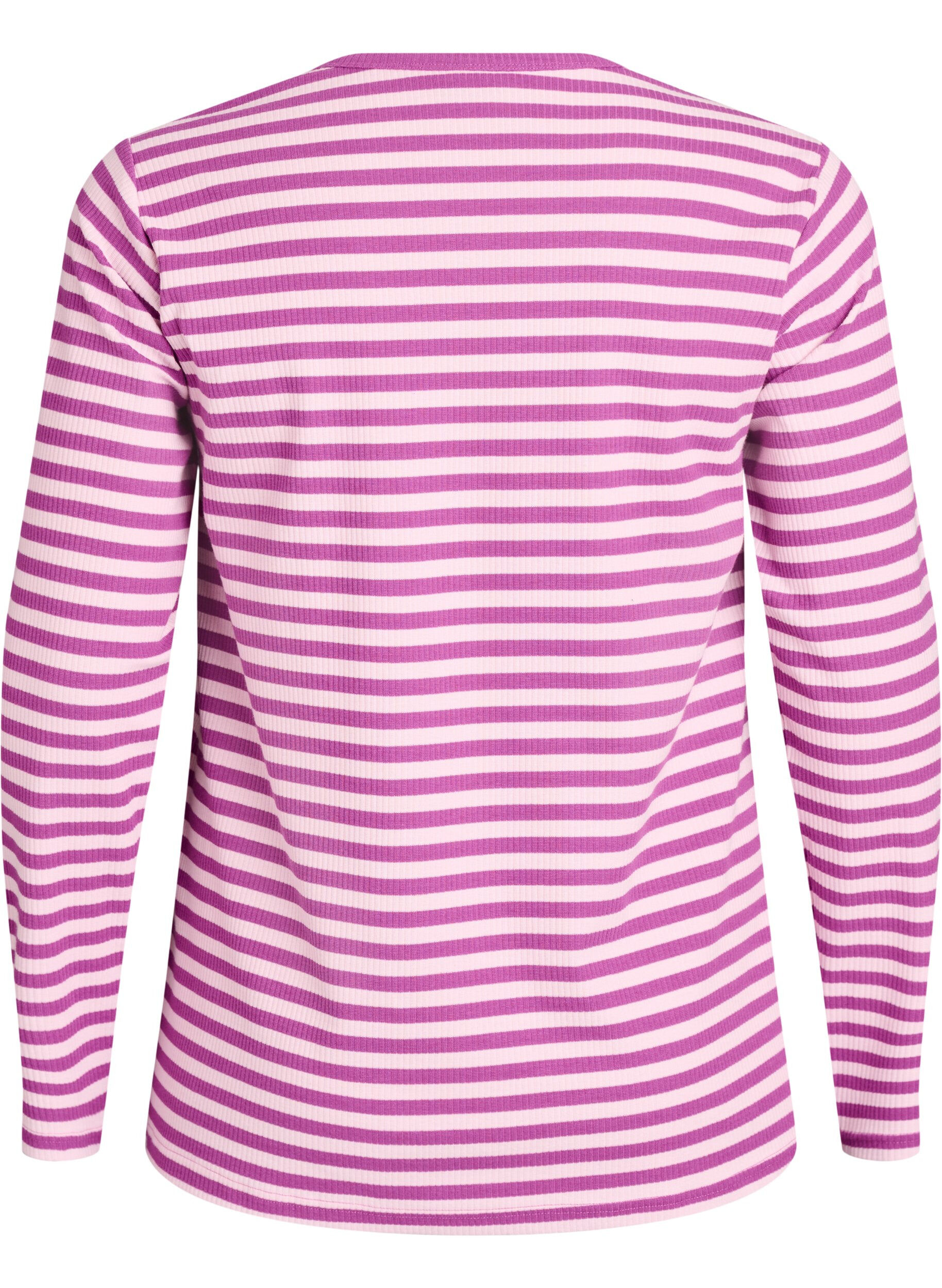 ZizziRaidallinen pusero pitkill&auml; hihoilla, Violetti, Packshot image number 1