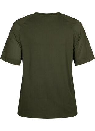 Lyhythihainen t-paita treeniin pyöreällä pääntiellä, Forest Night, Packshot image number 1