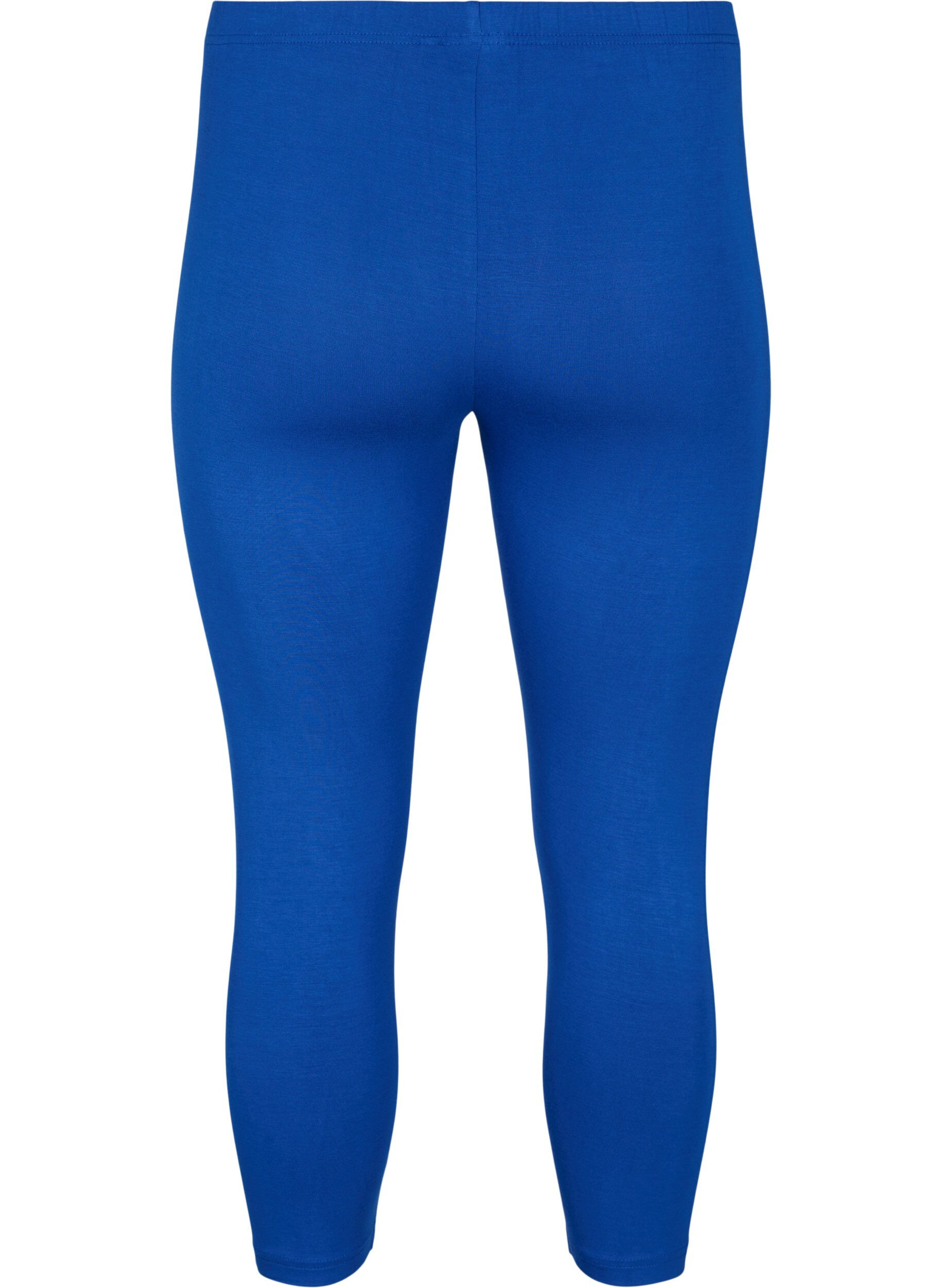 Zizzi3/4-pituiset viskoosileggingsit, Sininen, Packshot image number 1