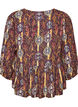 Pusero paisleykuosilla ja pitsiyksityiskohdalla, Violetti, Packshot image number 1
