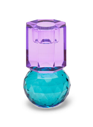 Kynttilänjalka kristallista, Violet/Petrol, Packshot image number 0