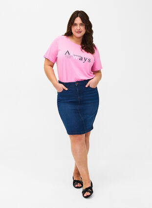 FLASH – kuviollinen t-paita, Begonia Pink Always, Model image number 2