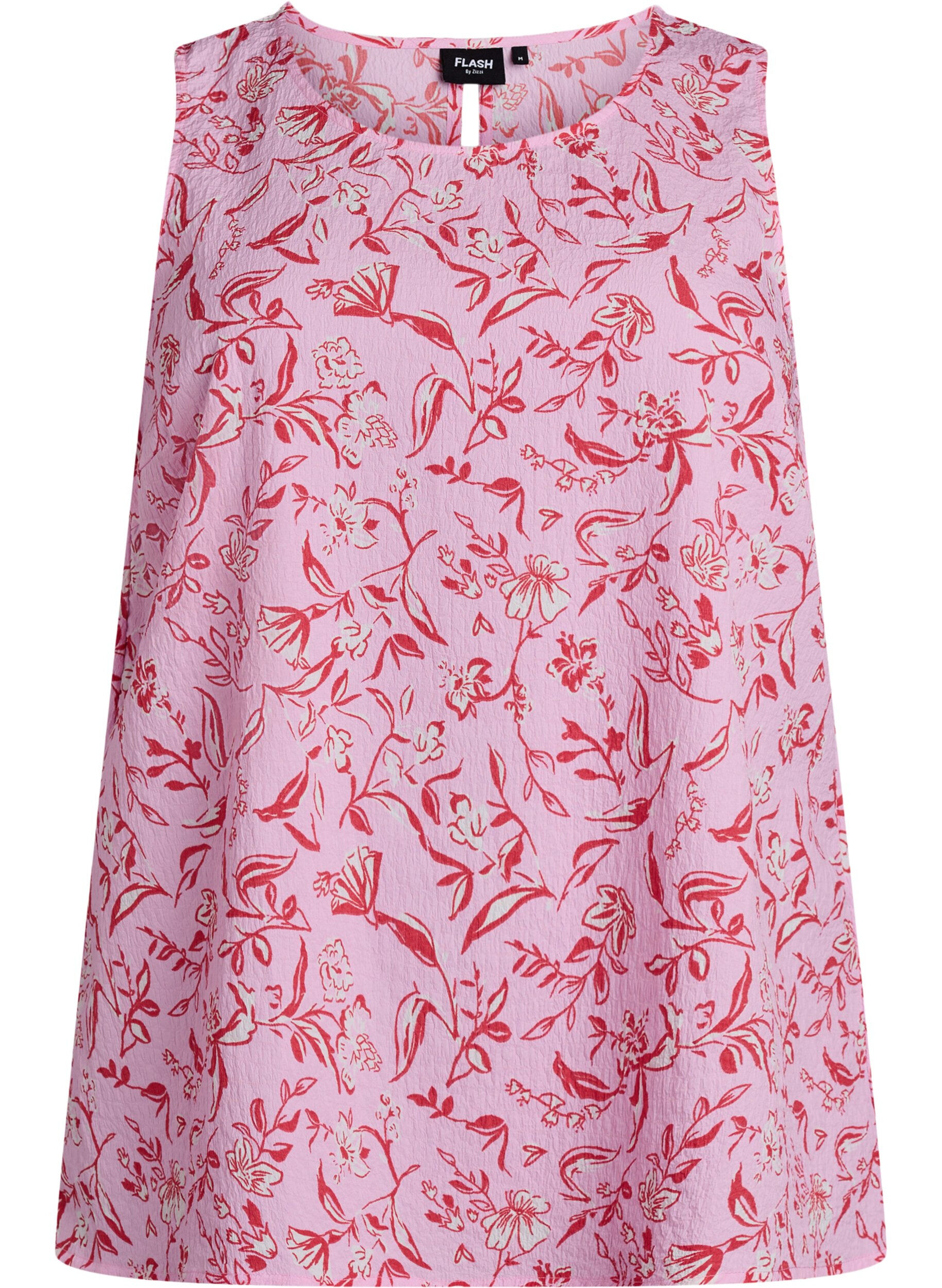 Zizzi FLASH &ndash; Hihaton toppi pintakuvioidusta materiaalista, Punainen, Packshot image number 0