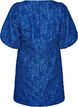 Jakardimekko puhvihihoilla ja A-linjaisella helmalla, Sininen, Packshot image number 1