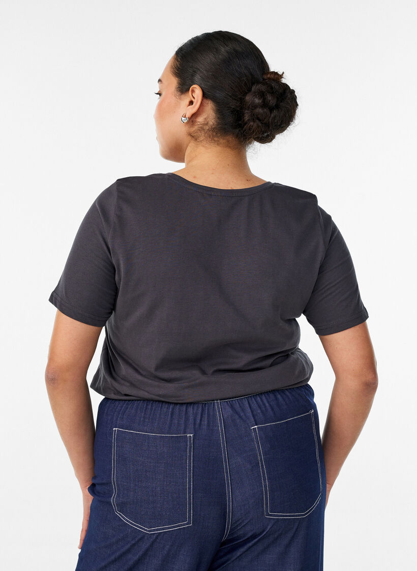 T-paita printill&auml;, Harmaa, Model image number 2