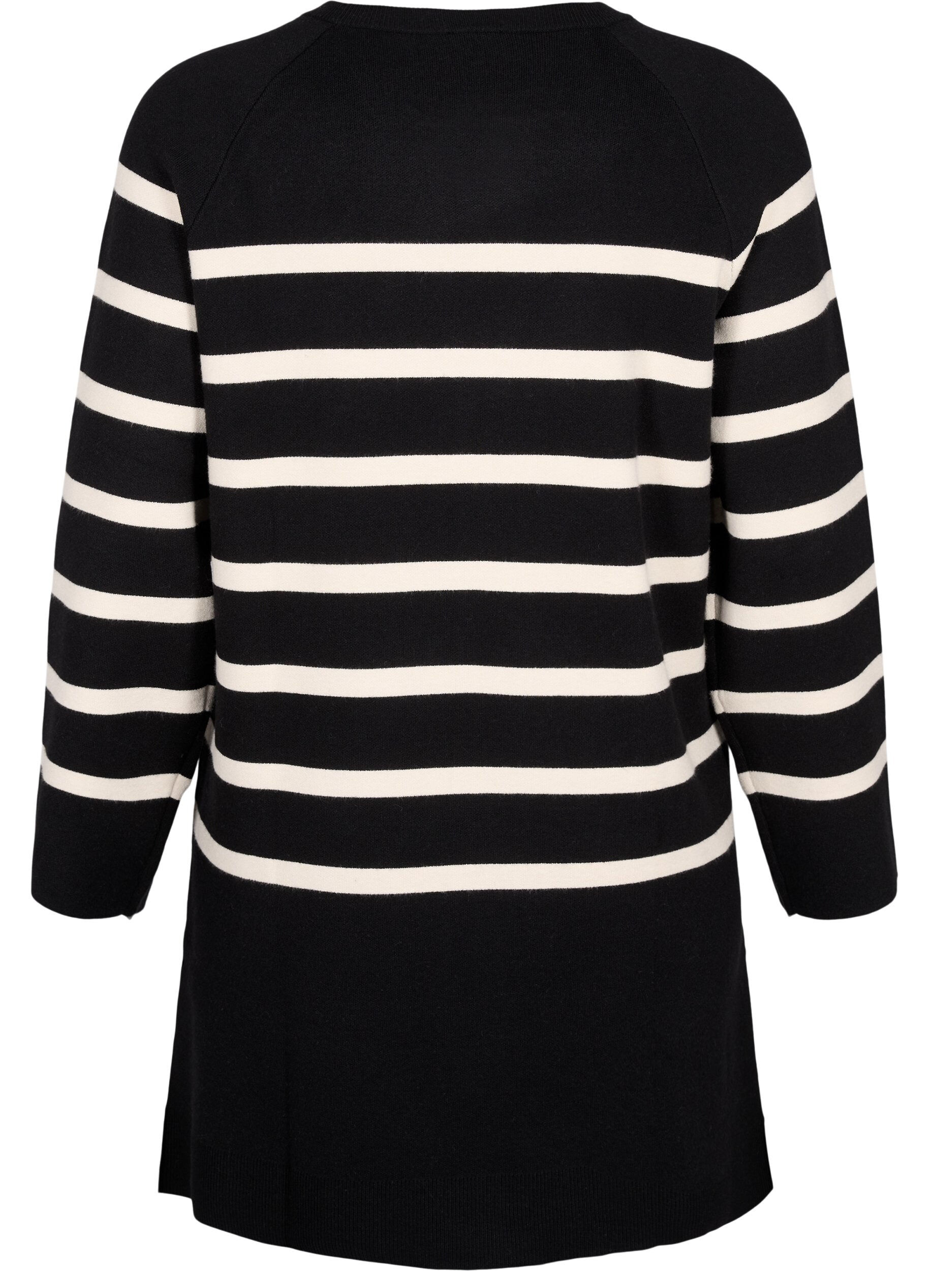 Zizzi Neulemekko, jossa on py&ouml;re&auml; p&auml;&auml;ntie ja halkio., Musta, Packshot image number 1