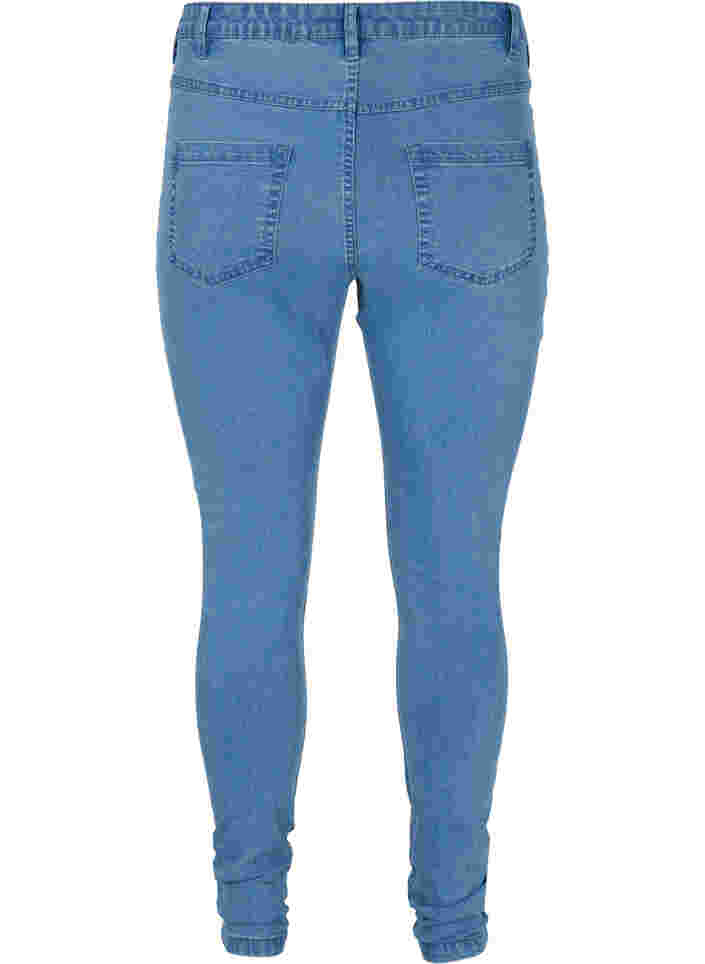 Korkeavyötäröiset super slim Amy-farkut, Light blue, Packshot image number 1