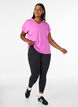 Lyhythihainen t-paita treeniin v-aukolla, Violetti, Model image number 1