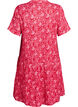 Lyhyt A-linjainen mekko puuvillamusliinista, Punainen, Packshot image number 1
