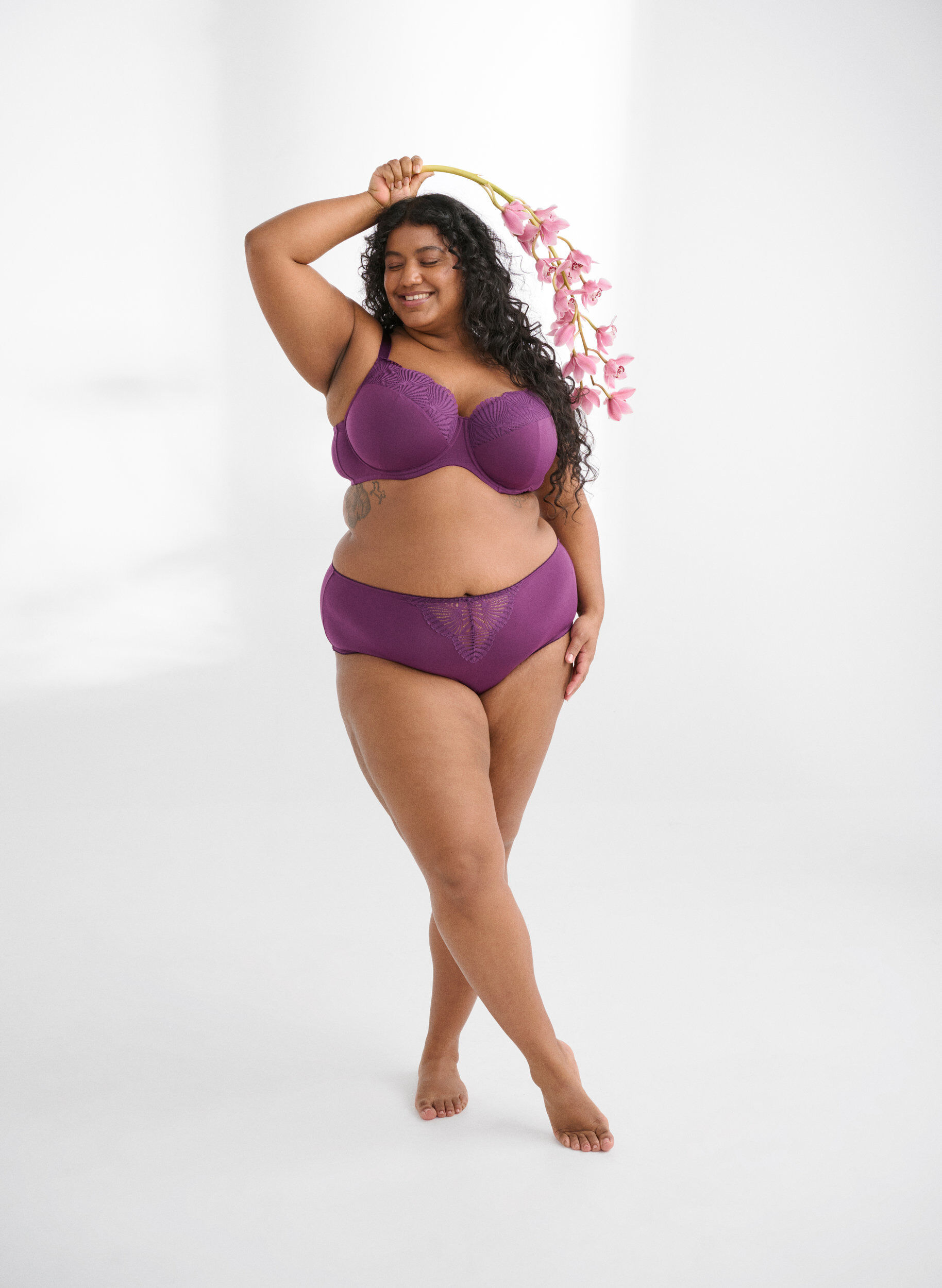 Zizzi Mikrokuituiset pikkuhousut pitsikoristeilla, Tumma Bordeaux, Image image number 0